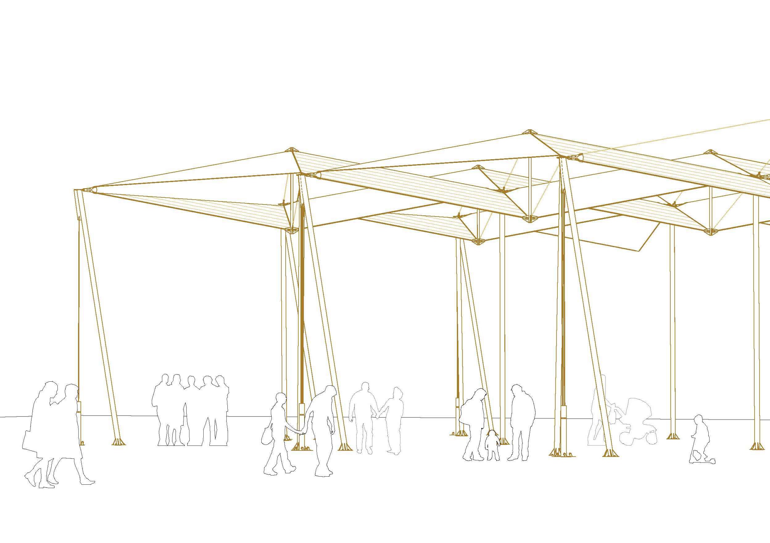 Projecte d'ombratge a la plaça de la Cultura de la Pau