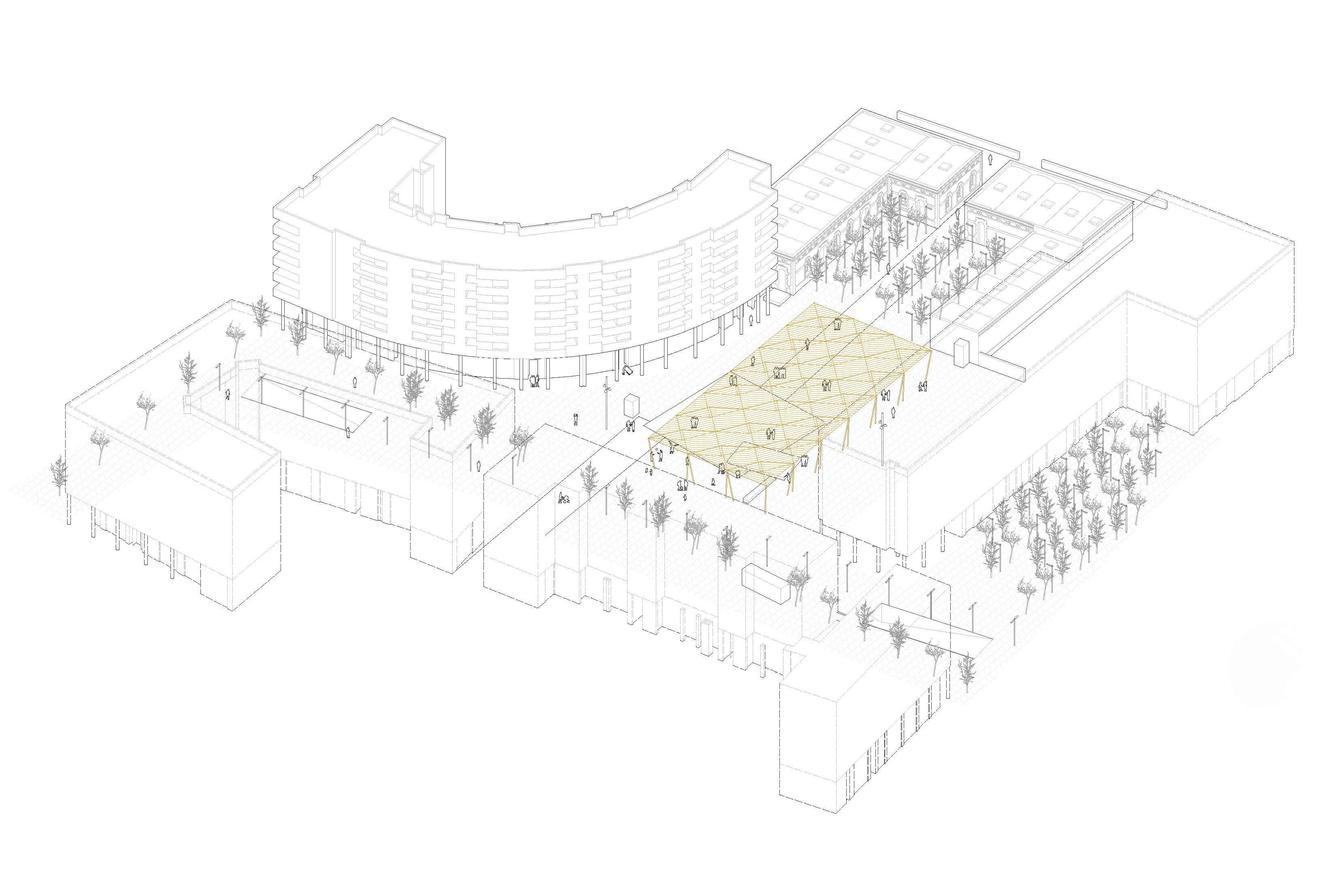 Projecte d'ombratge a la plaça de la Cultura de la Pau