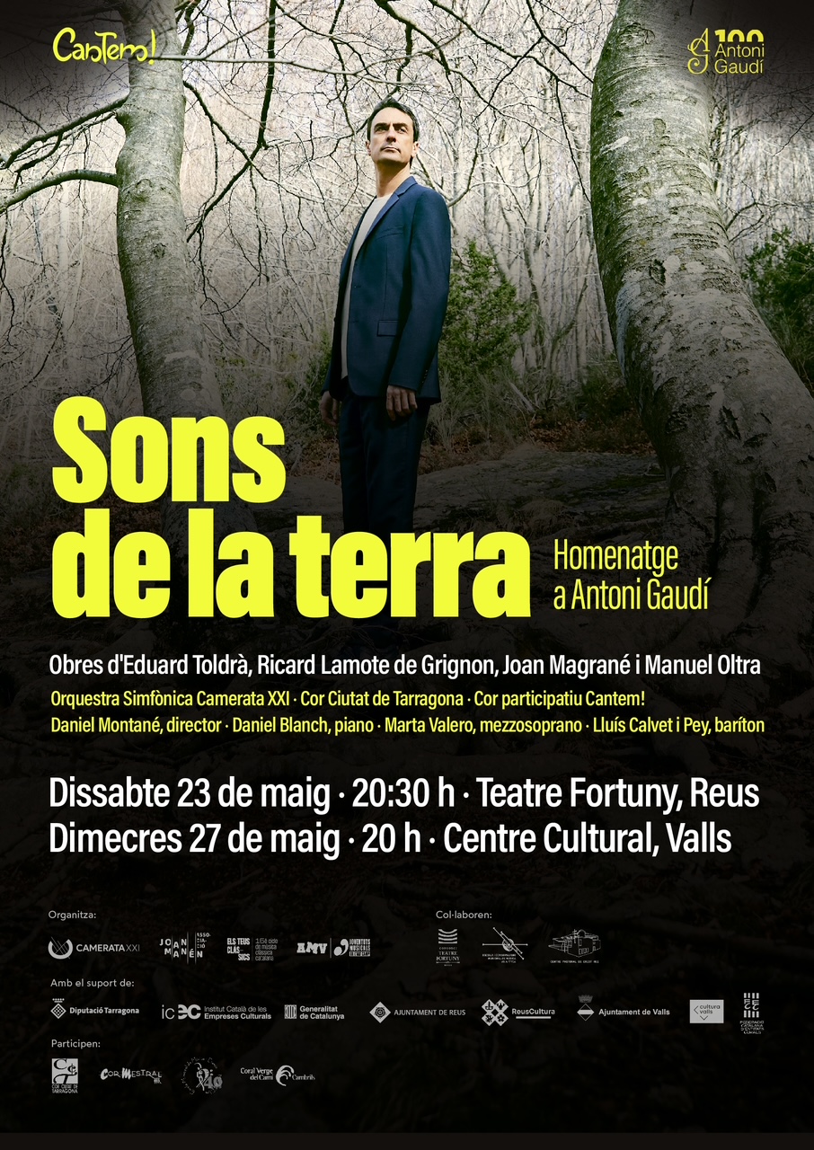 Cartell concert "Sons de la terra. Homenatge a Antoni Gaudí"